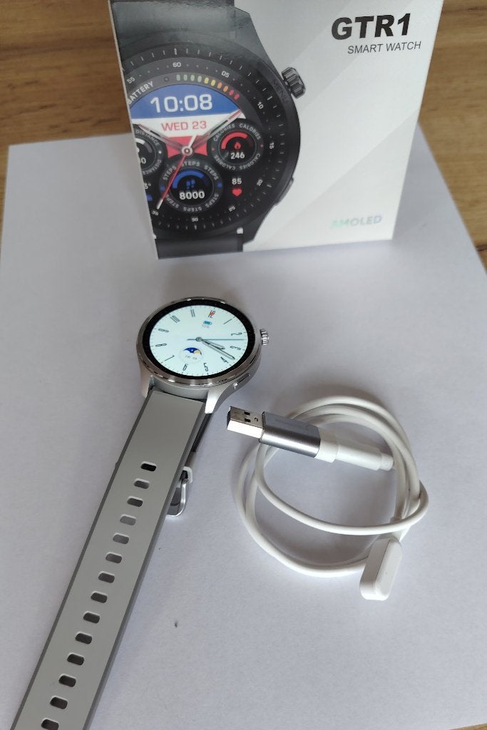 GTR1 Smartwatch met AMOLED scherm en oplader, Ophalen, Nieuw