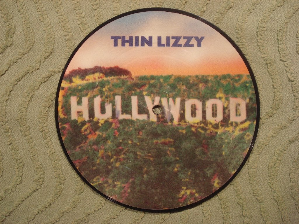 Thin Lizzy 7" Picture Disc Single: ‘Hollywood’ (UK), Cd's en Dvd's, Ophalen of Verzenden, Gebruikt, 7 inch, Rock en Metal