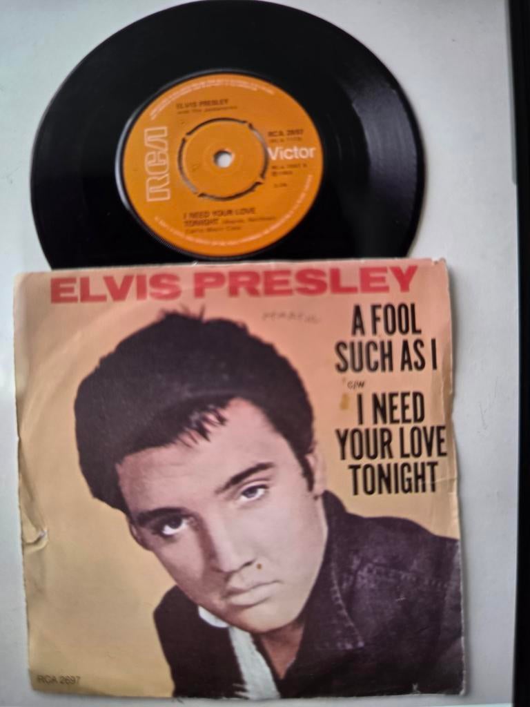 Elvis Presley  , single  - A fool such as I, Ophalen of Verzenden, Zo goed als nieuw, Pop