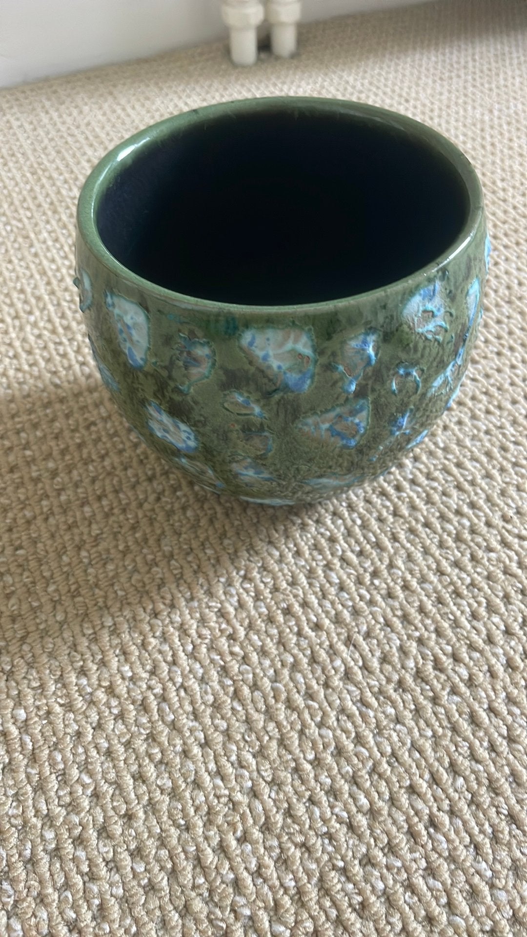 Groen blauwe bloempot, Ophalen, Nieuw