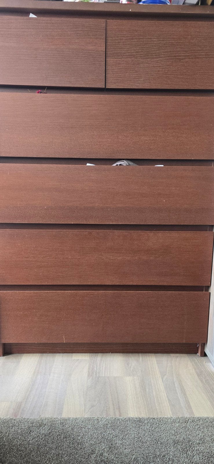 malm ladekast bruin, Ophalen, 5 laden of meer, Compact, 100 tot 150 cm