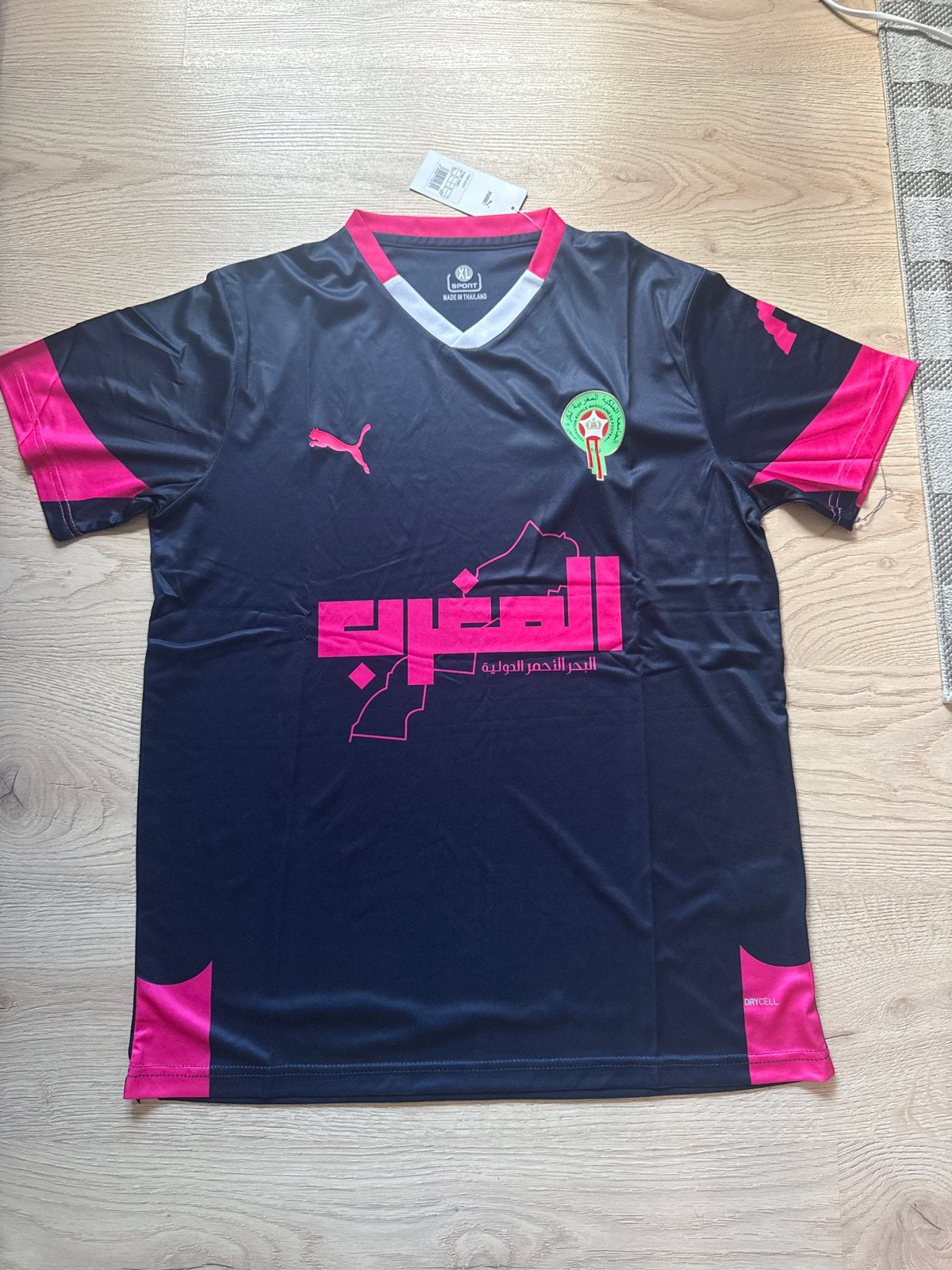 Marokko Voetbalshirt Zwart/Roze Maat XL, Zwart, Ophalen of Verzenden, Voetbal, Maat 56/58 (XL)