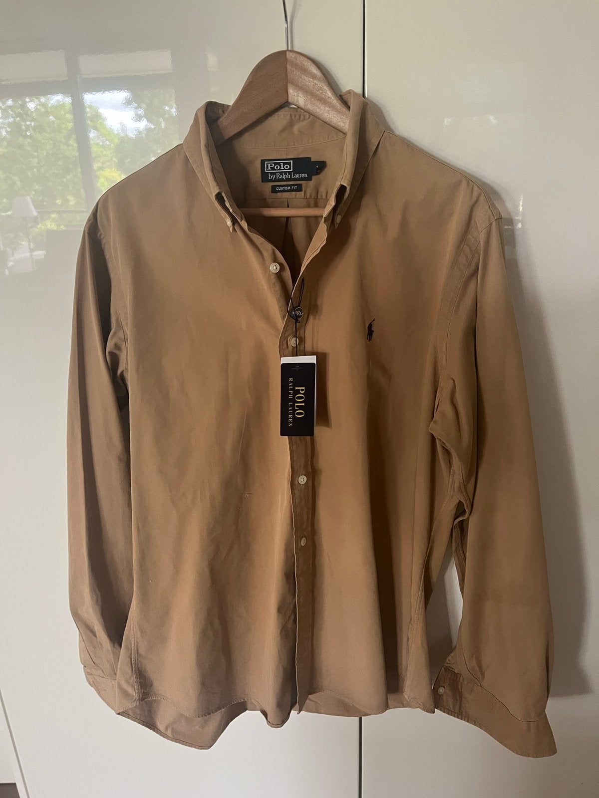 Nieuw Ralph Lauren Custom Fit Overhemd Maat L, Ophalen of Verzenden, Nieuw, Bruin, Halswijdte 41/42 (L)