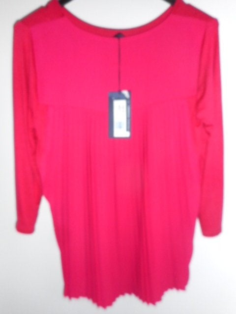 Marks & Spencer Rode Top met 3/4 Mouwen, Maat 36, Marks & Spencer, Nieuw, Ophalen of Verzenden, Lange mouw