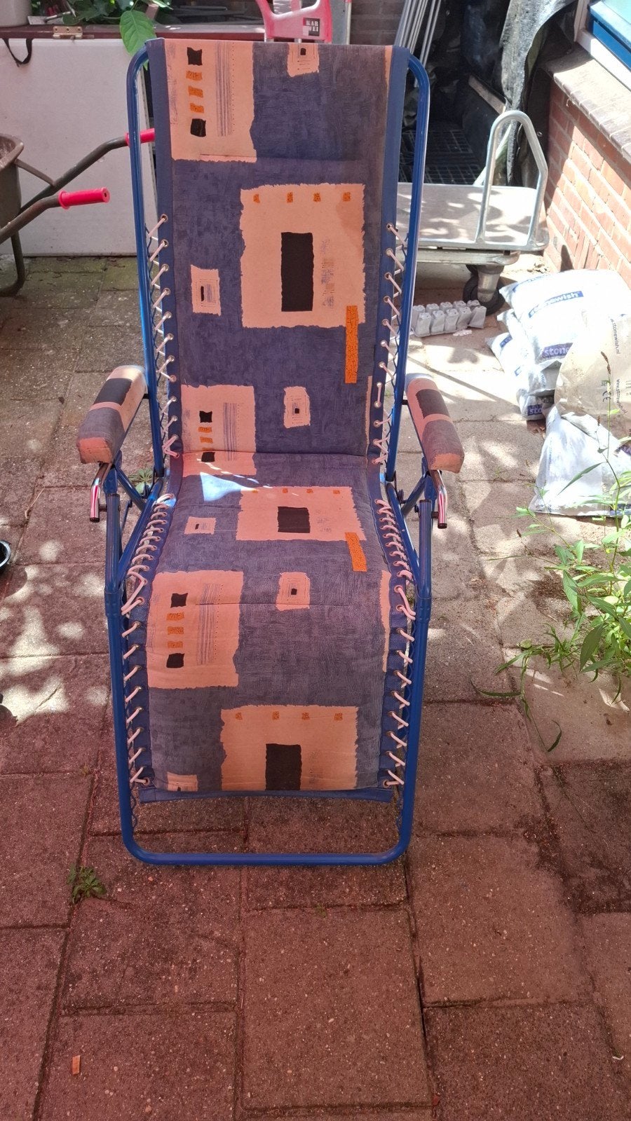lafuma relaxstoel tuinstoel, Ophalen, Gebruikt, Kunststof