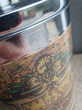 Vintage AEG IJsemmer met Wereldkaart Design, Ophalen of Verzenden