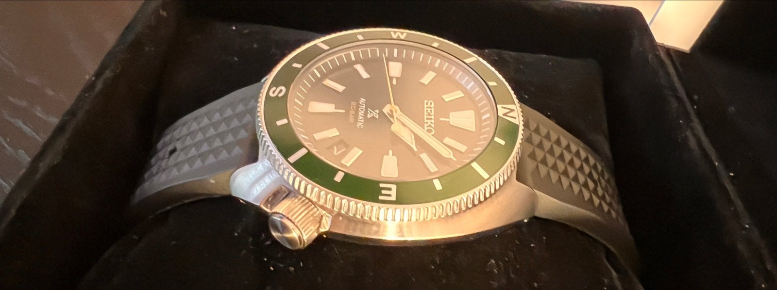 Seiko Prospex  SRPH15K1 Groene Duiker Horloge, Ophalen, Seiko, Staal, Polshorloge