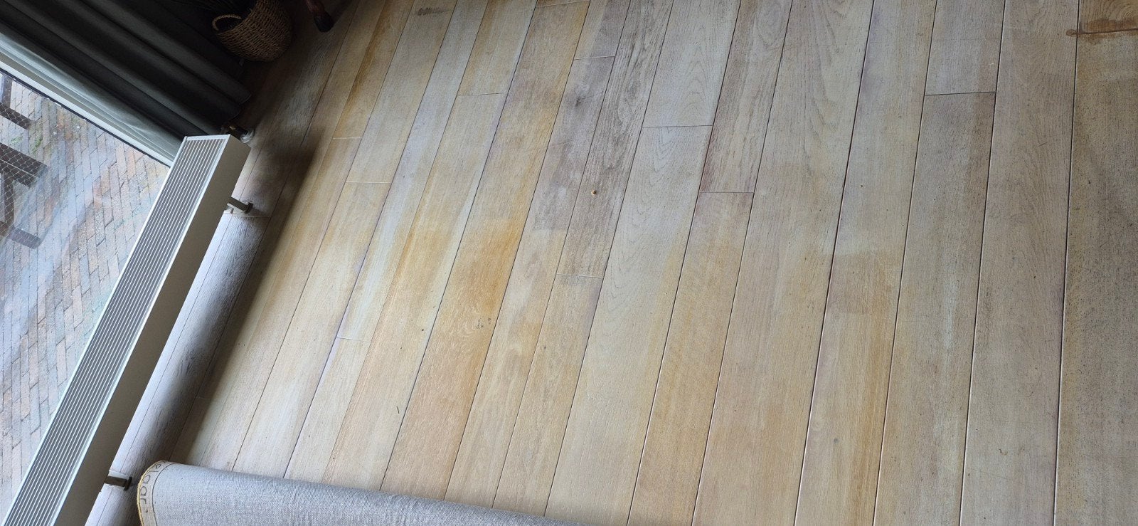 Molen vloerdelen, geborsteld eiken, 40 m2, Doe-het-zelf en Verbouw, Hout en Planken, Gebruikt, 25 tot 50 mm, Eiken, Ophalen of Verzenden