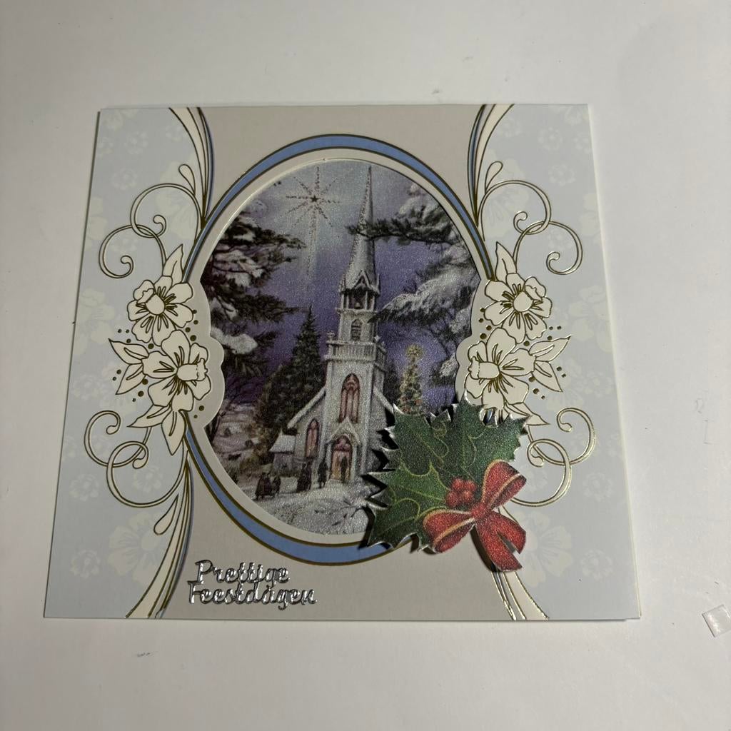 Parelmoer kerstkaart 6, Ophalen of Verzenden, Zo goed als nieuw, Overige thema's