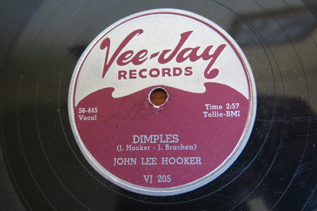 John Lee Hooker Dimples 78rpm 78 toeren grammofoonplaat 1957, Cd's en Dvd's, Gebruikt, 10 inch, Ophalen of Verzenden, Blues