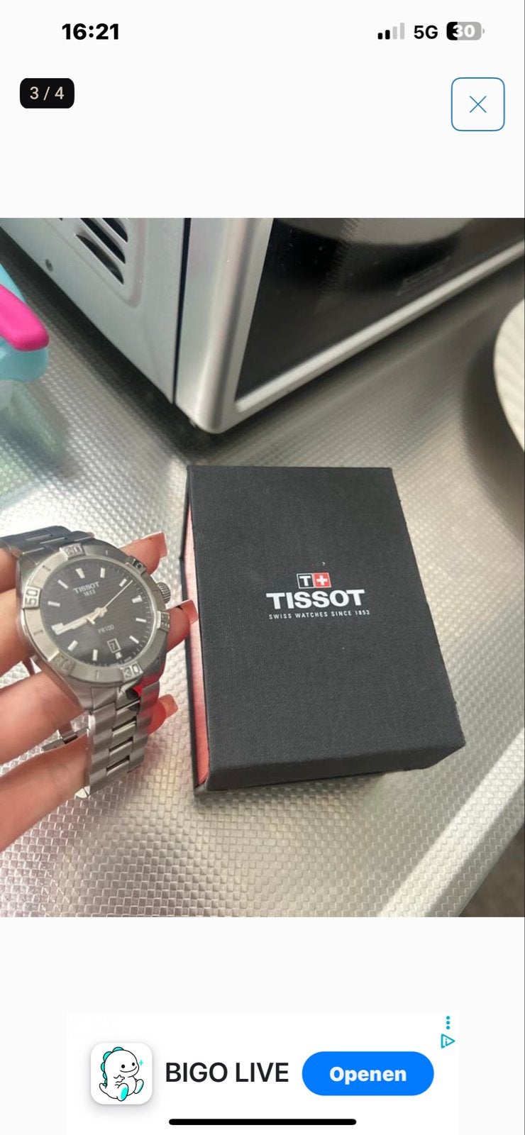Tissot PR100 Herenhorloge - Zo goed als nieuw, Overige merken, Staal, Polshorloge, Ophalen of Verzenden