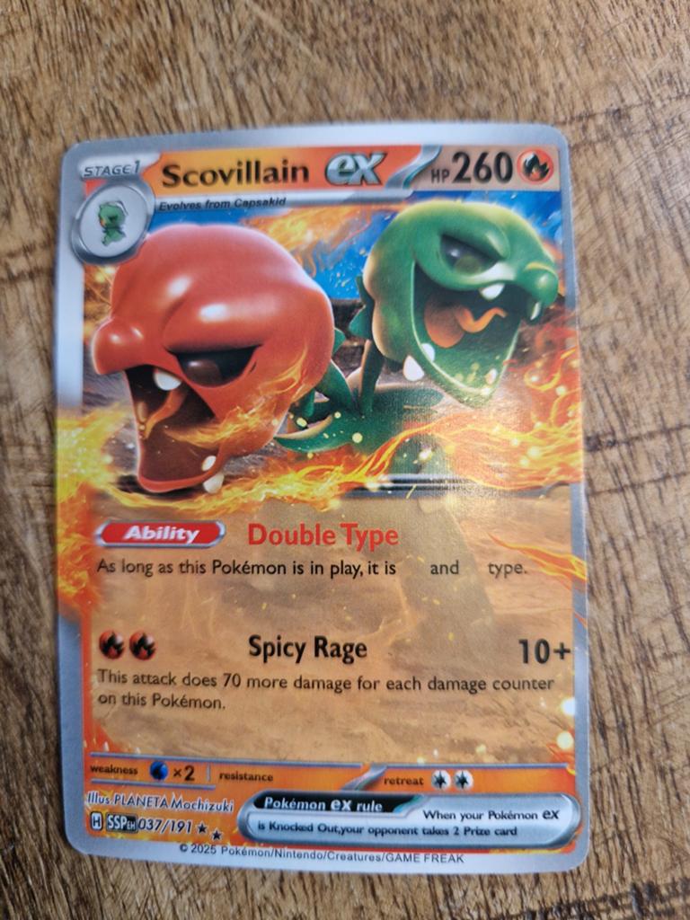 Pokémon Kaart Scovillain ex SSP 037/191 - Nieuwstaat, Ophalen of Verzenden