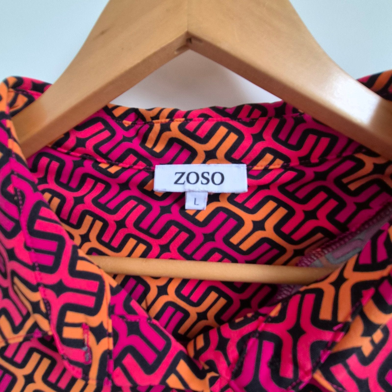 2 ZoSO dames blouses, maat L, hippe retro print, travelstof, Meerkleurig, Maat 42/44 (L), Nieuw, Ophalen of Verzenden