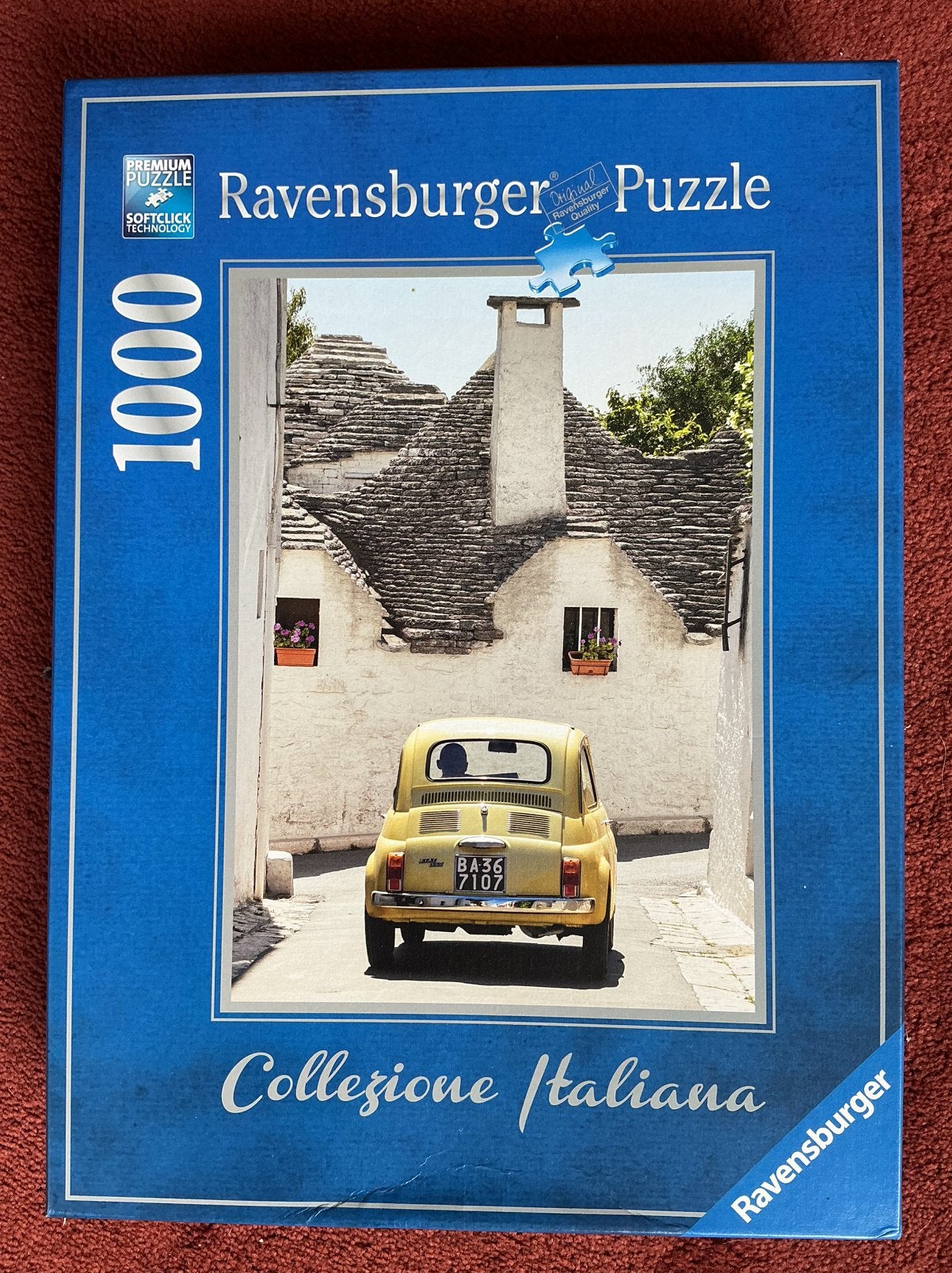Legpuzzel 1000 Ravensburger softclick Trulli huisjes Puglia, Ophalen of Verzenden, 500 t/m 1500 stukjes, Nieuw, Legpuzzel