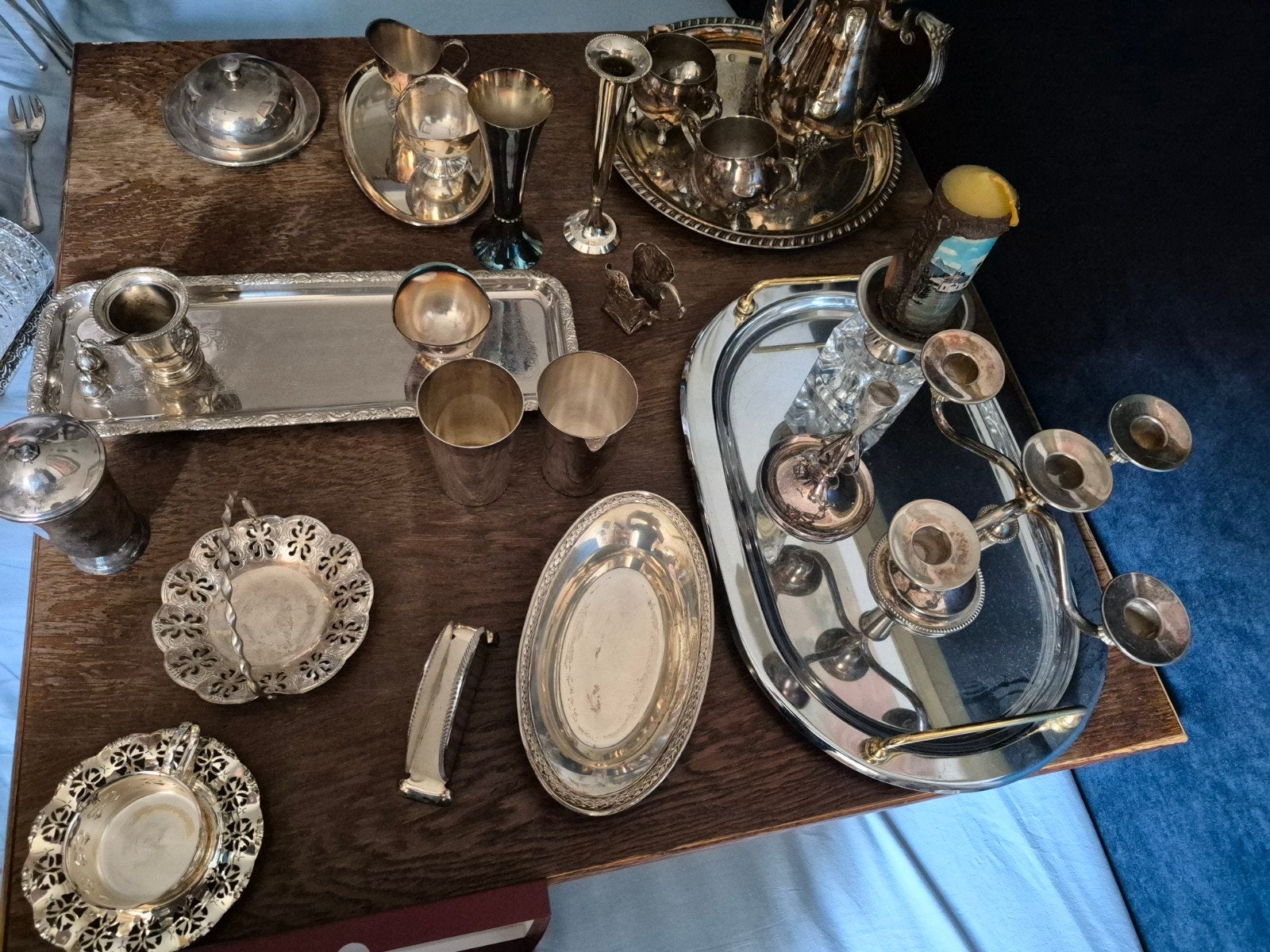 Veel zilverwerk, Antiek en Kunst, Ophalen