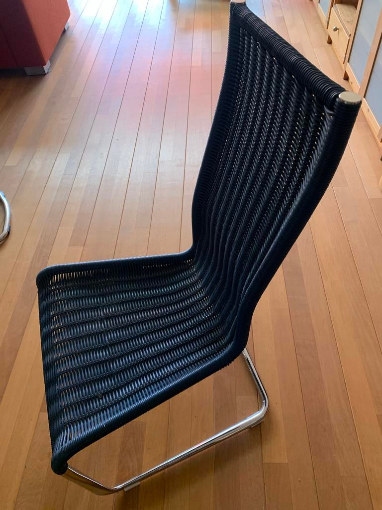 Tecta B25 Kragstuhl stoelen - 6x blauw (2x goede staat), Ophalen, Kunststof, Gebruikt, Blauw