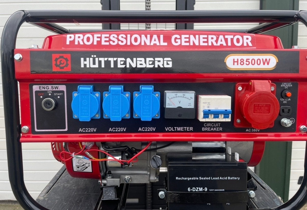 Hüttenberg H8500W Professionele Benzine Generator, Ophalen, Nieuw