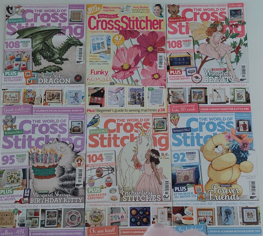 Borduurbladen, the world of cross stitching, Hobby en Vrije tijd, Ophalen of Verzenden, Zo goed als nieuw, Handborduren, Patroon