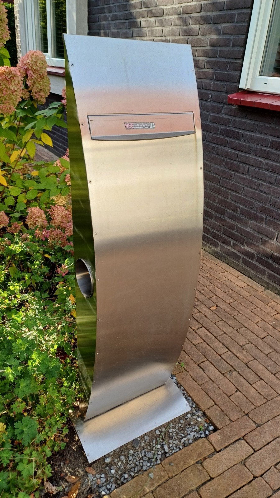rvs postbus  125cm hoog en 37 cm breed, Ophalen, Rvs