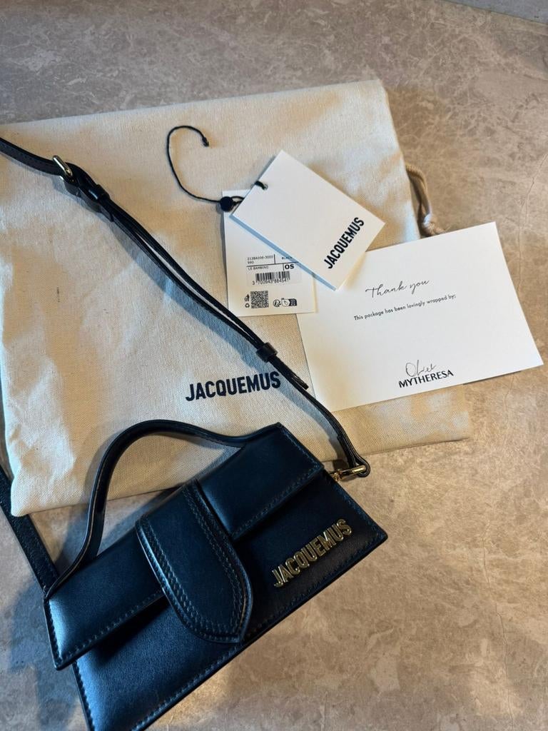 Jacquemus Le Bambino tas - Zwart, Ophalen of Verzenden, Zo goed als nieuw, Zwart, Schoudertasje