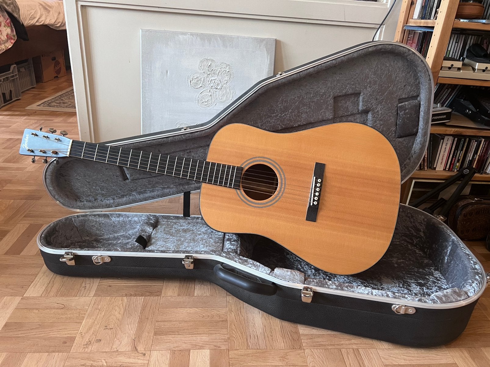 Jonker Dreadnought (naar D18, handgebouwd), Ophalen, Zo goed als nieuw, Western- of Steelstringgitaar, Met (piezo-)element