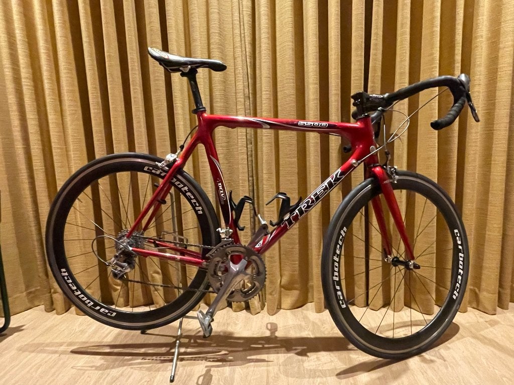 Trek 5500 OCLV carbon racefiets Dura-Ace Carbotech 59cm, 28 inch, Gebruikt, Velgrem, 57 tot 61 cm
