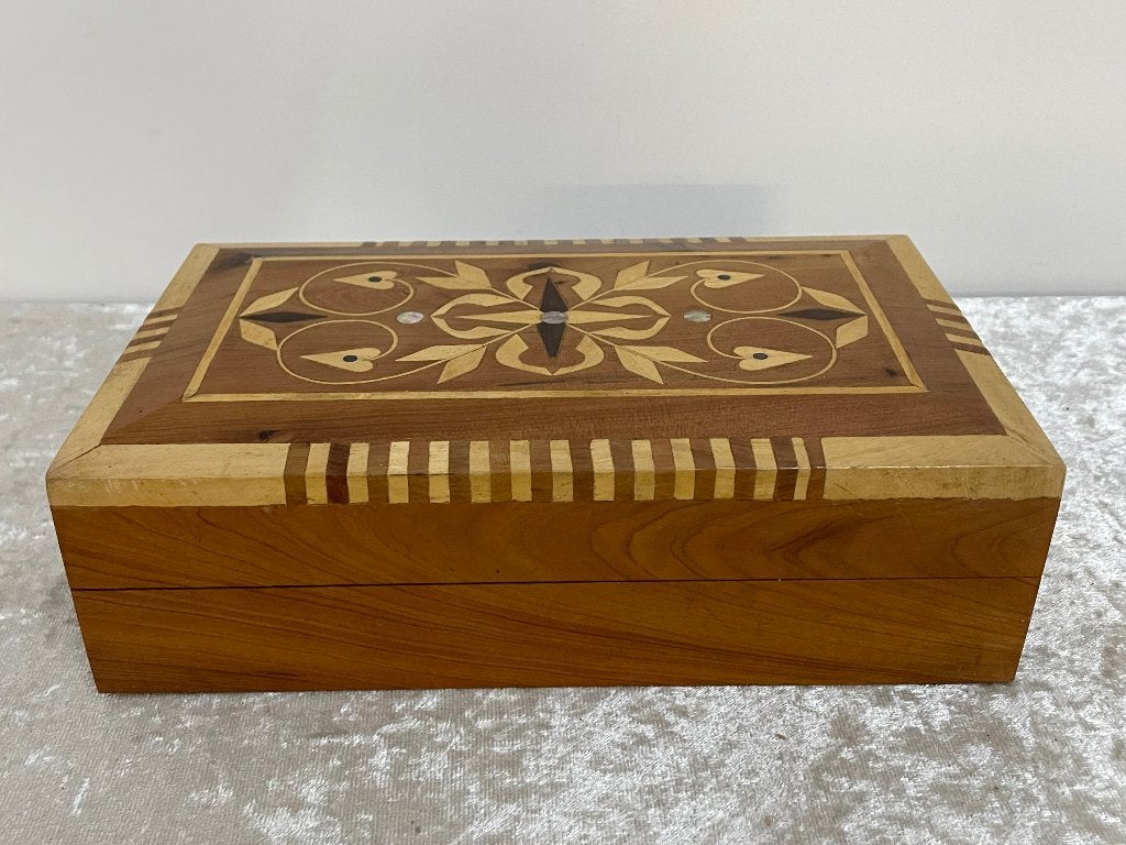 Oud Houten handgemaakt doosje, Ophalen of Verzenden