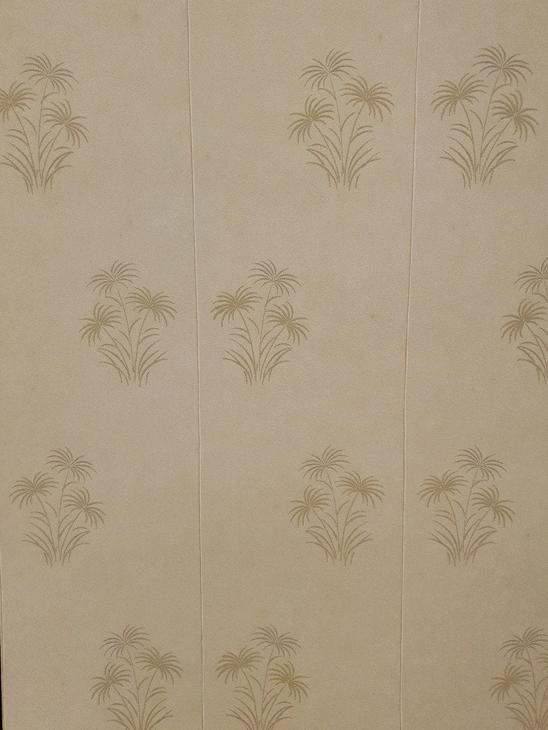 7203 beige palmbehang schuimvinyl vochtige ruimtes swiet, Huis en Inrichting, Stoffering | Behang, Ophalen of Verzenden, Minder dan 10 m²