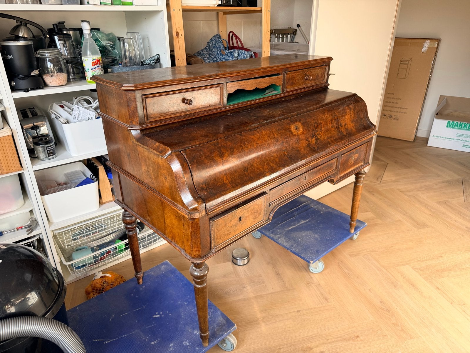 Antiek rolluikbureau / secretaire, Ophalen