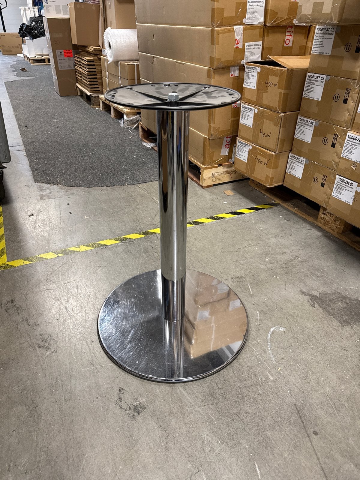 20x Kolomzuil Tafelonderstel Rond Chroom H70cm Gebruikt, Huis en Inrichting, Tafelonderdelen, Tafelpoot, Gebruikt, 50 tot 100 cm