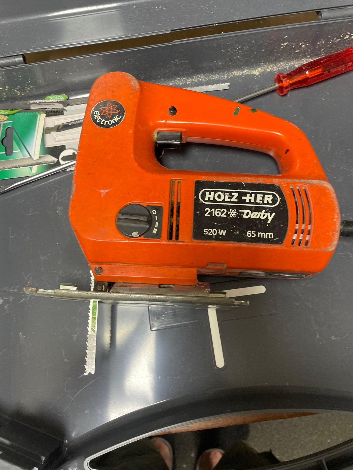 Holz-Her 2162 Derby Decoupeerzaag 520W 65mm, Gebruikt, Decoupeerzaag, 600 tot 1200 watt, Ophalen of Verzenden