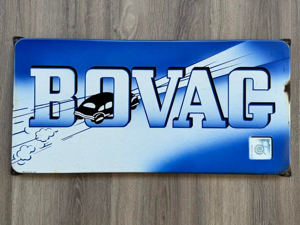 Bovag emaille bord van Langcat Bussum, Ophalen of Verzenden, Gebruikt, Reclamebord