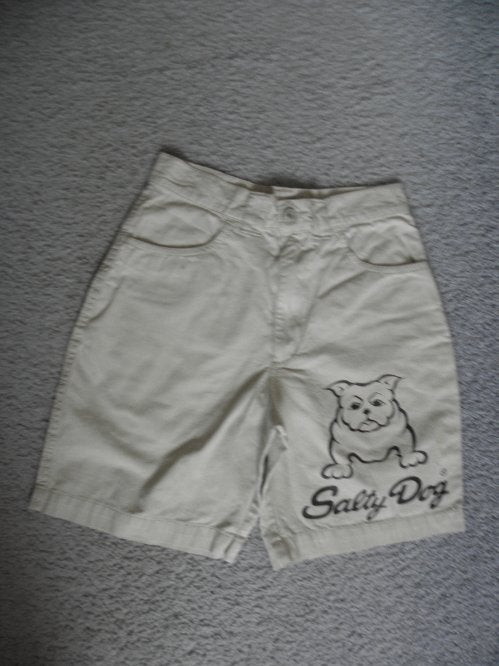 Beige katoenen bermuda korte broek SALTY DOG 140 prima staat, Broek, Gebruikt, Ophalen of Verzenden, Salty Dog