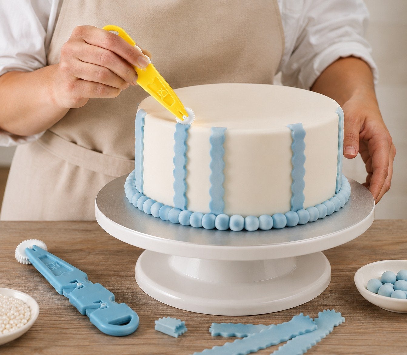 Set van 2 fondant snijders/decoratie tools, Ophalen of Verzenden, Nieuw, Taarten of Cupcakes, Versiering
