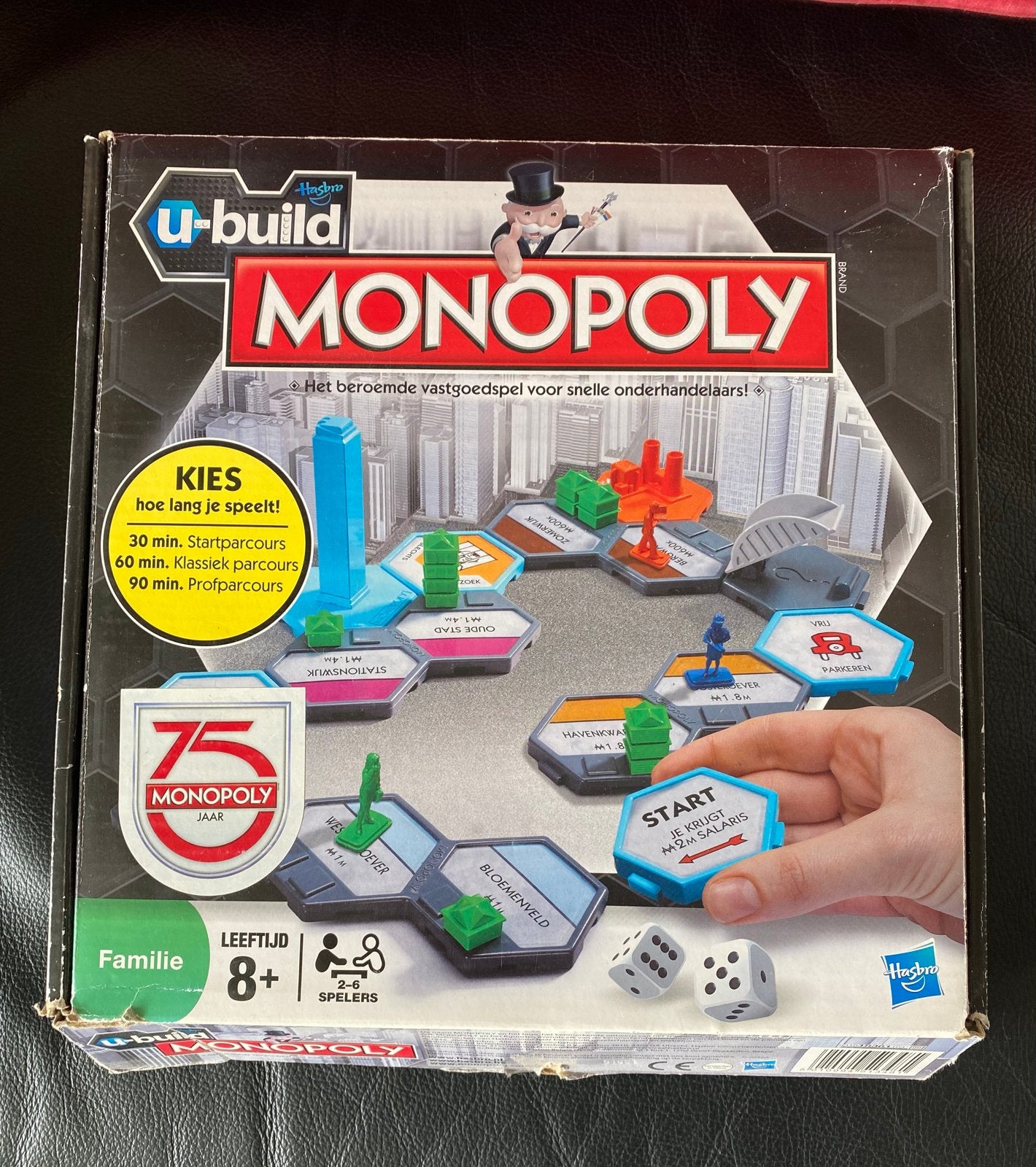 Monopoly U-Build Bordspel - Zonder dobbelstenen, Drie of vier spelers, Ophalen of Verzenden, Gebruikt