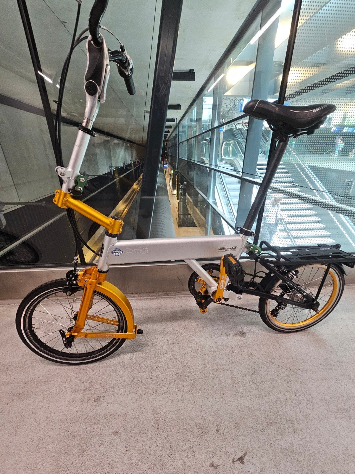 2X Ori Aluminum Vouwfietsen (Brompton like), Terugtraprem, Versnellingen, Zo goed als nieuw, Gazelle