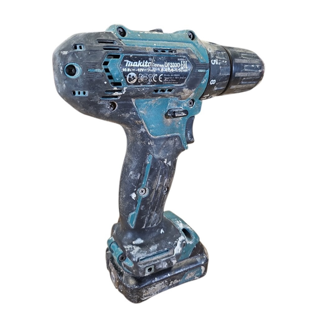Makita DF333D 12V Boormachine Incl. 2.0Ah Accu, Makita, Zo goed als nieuw, Support@makita.com, Makita Corporation, 3-11-8, Sumiyoshi-cho, 
Anjo, Aichi 446-8502
Japan