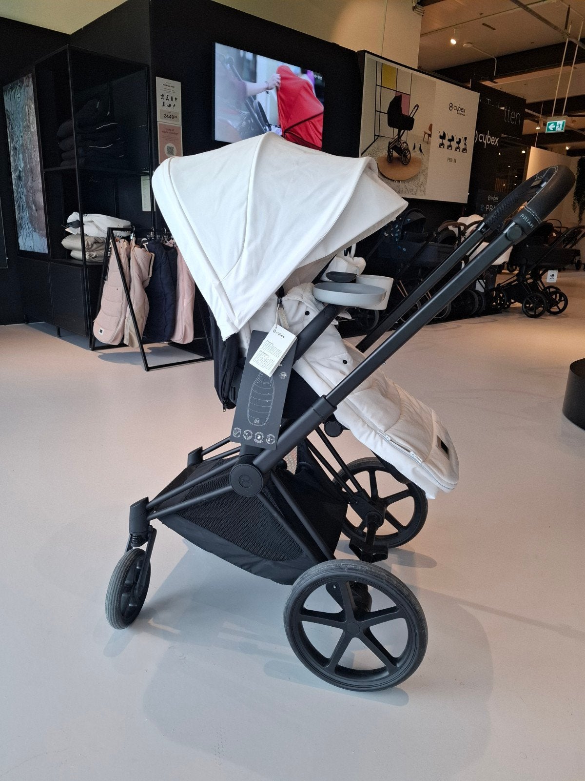 Cybex Priam 4 Kinderwagen - Off White/Matt Black, Ophalen of Verzenden, Zo goed als nieuw
