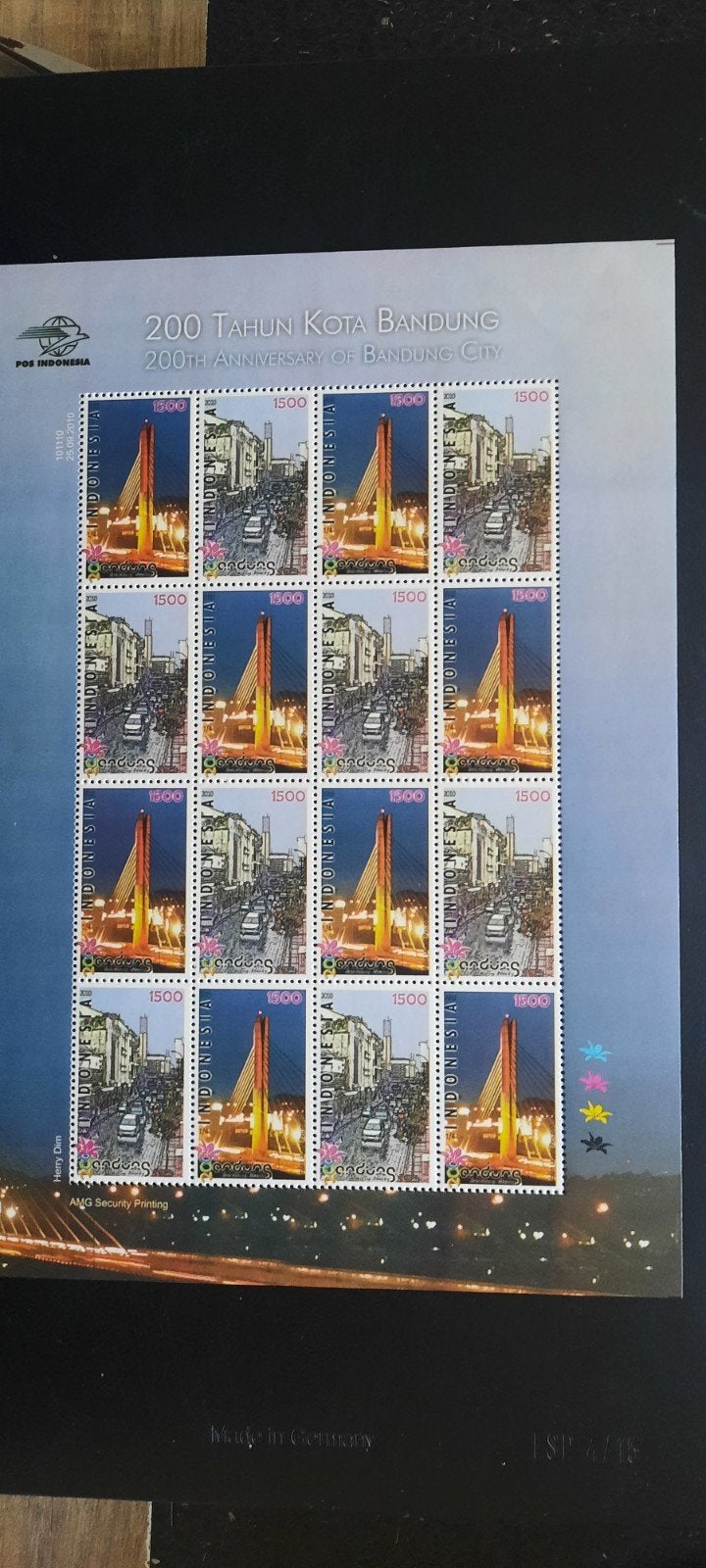 Indonesië Souvenirvel - 200 Jaar Bandung Stad, Ophalen of Verzenden