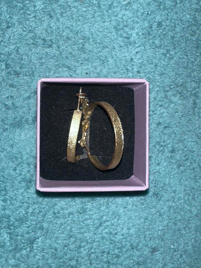 Gouden ronde oorbellen, Ophalen of Verzenden, Zo goed als nieuw, Goud, Hangers