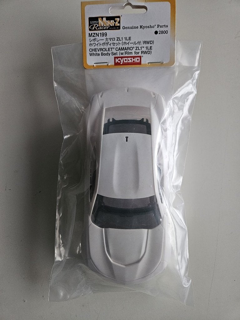 Kyosho Mini-Z Chevrolet Camaro ZL1 1LE White Body Set, Elektro, Nieuw, Ophalen of Verzenden, Auto onroad