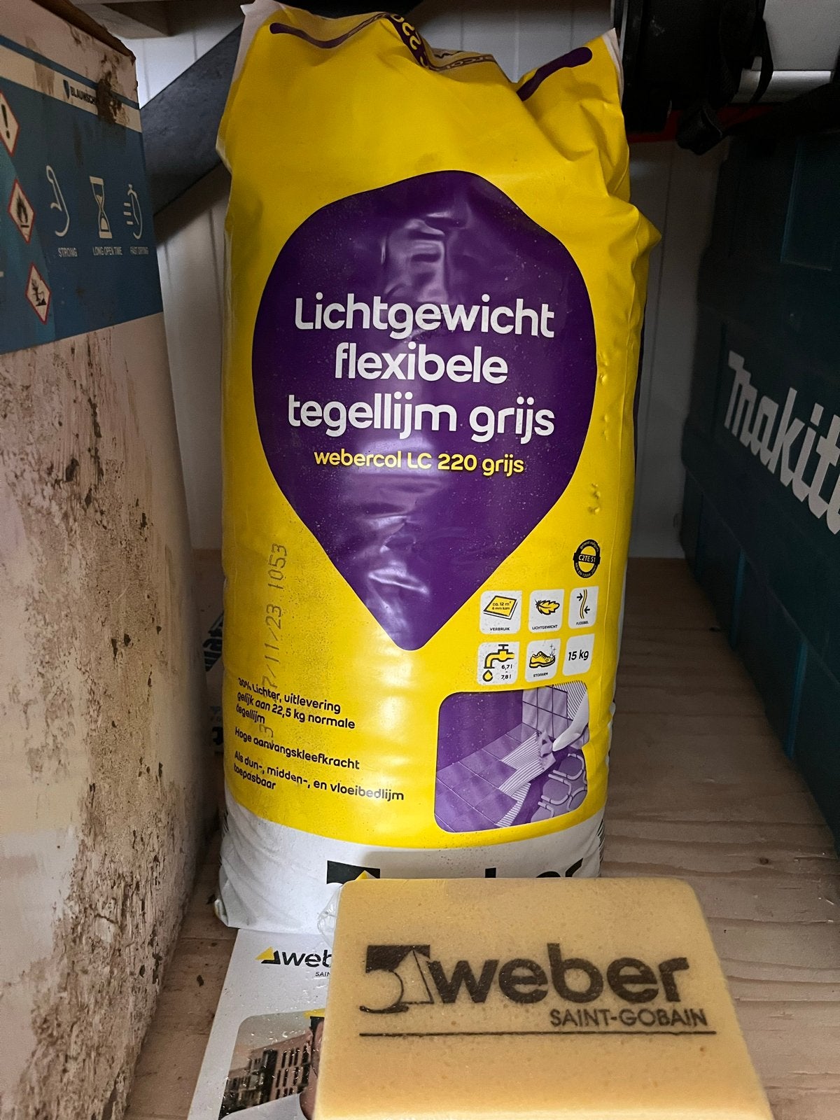 Webercol LC 220 Lichtgewicht Flexibele Tegellijm Grijs, Overige materialen, Overige typen, Nieuw, Ophalen of Verzenden
