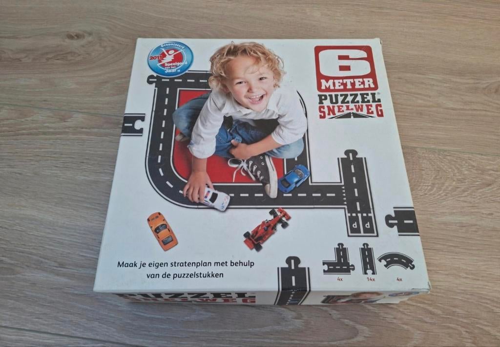 6 meter kind auto snel weg puzzel / bouwset, Ophalen of Verzenden, 10 tot 50 stukjes, Gebruikt, 4 tot 6 jaar