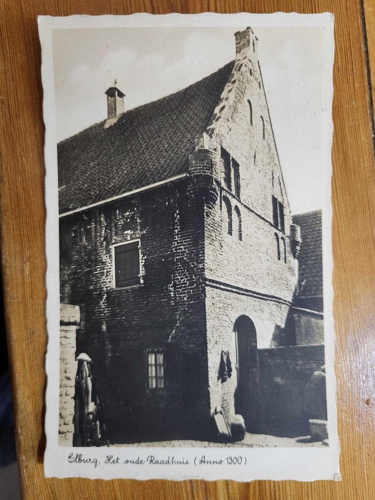 ansicht ELBURG Raadhuis 1942 (Zeldzaam poststempel) Oorlog, Verzamelen, Ansichtkaarten | Nederland, Ophalen of Verzenden, Voor 1920