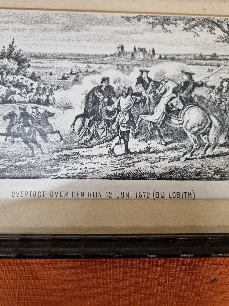 schilderij prent rijn bij lobith ingelijst, Ophalen of Verzenden, 'T Olde Gre-j, Info@toldegrej.nl, Endepoelstraat 20f Didam