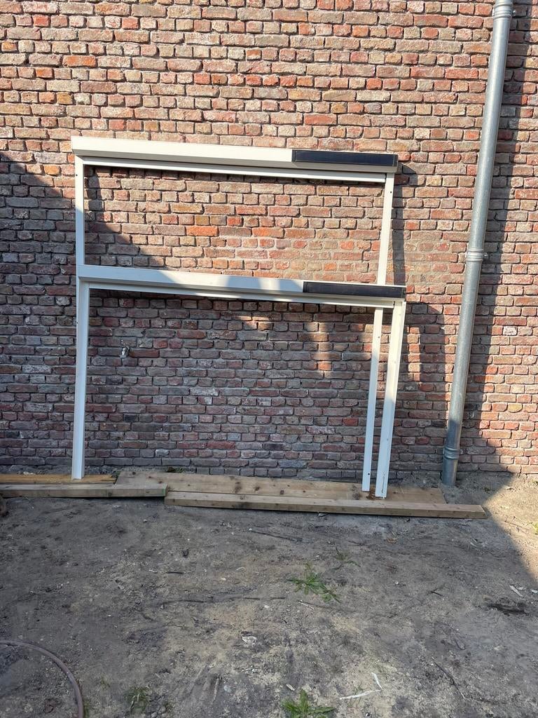 Zip Screens antraciet op zonneenergie, Ophalen of Verzenden, Zo goed als nieuw, Wit, 200 cm of meer