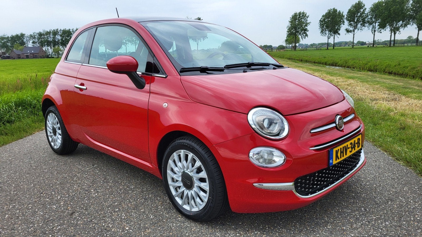 Fiat 500 0.9 Lounge 2019 Pano Lm Groot scherm Pdc, Voorwielaandrijving, Stof, USB, Bedrijf