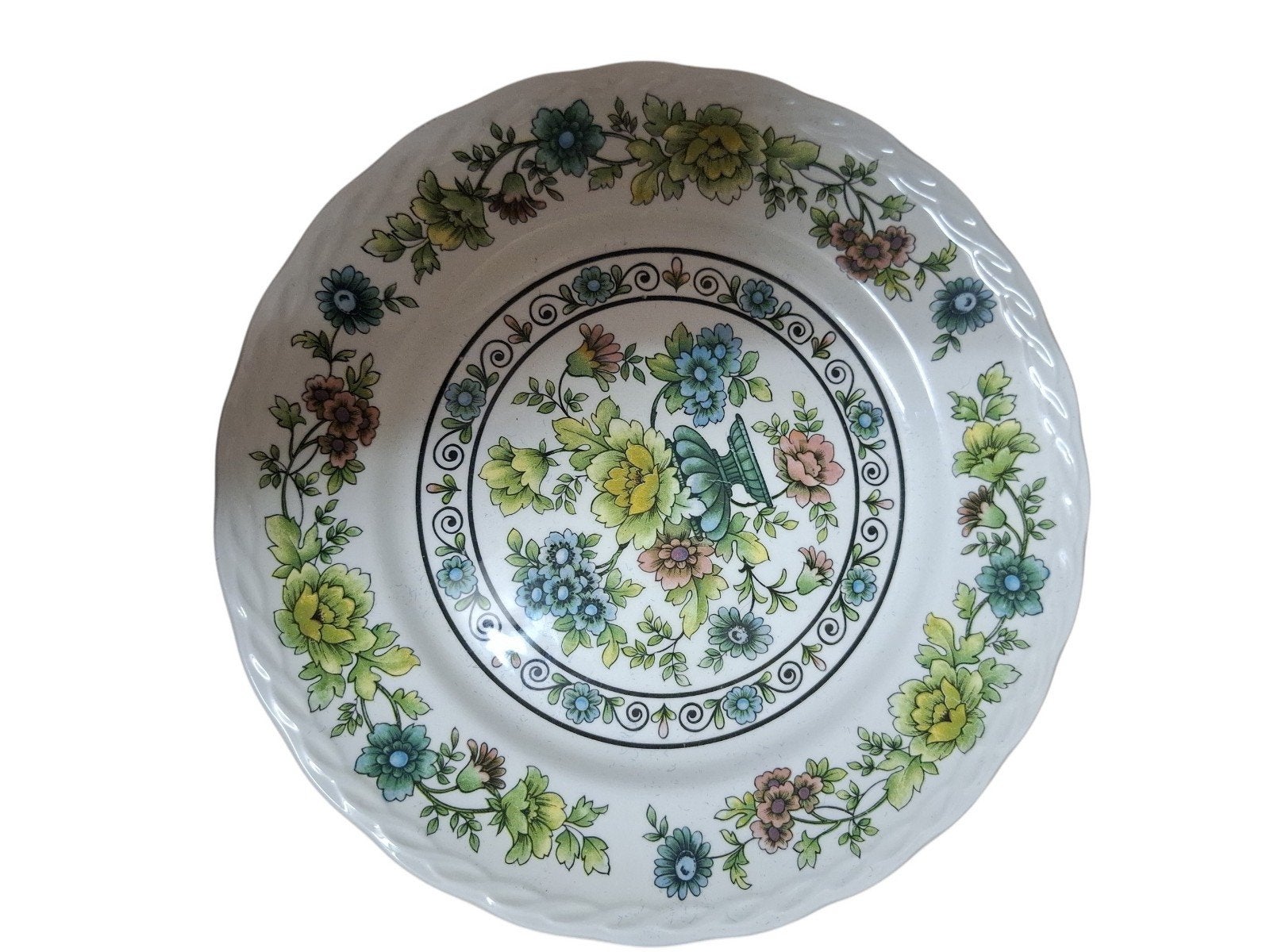 Sierlijk Grindley bord met bloemmotief - Sanderson, Ophalen of Verzenden