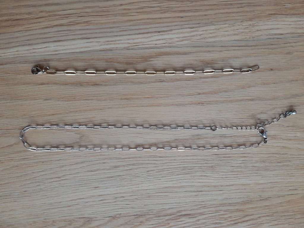 ketting en armband schakels, Ophalen of Verzenden, Zo goed als nieuw, Overige kleuren, Overige materialen