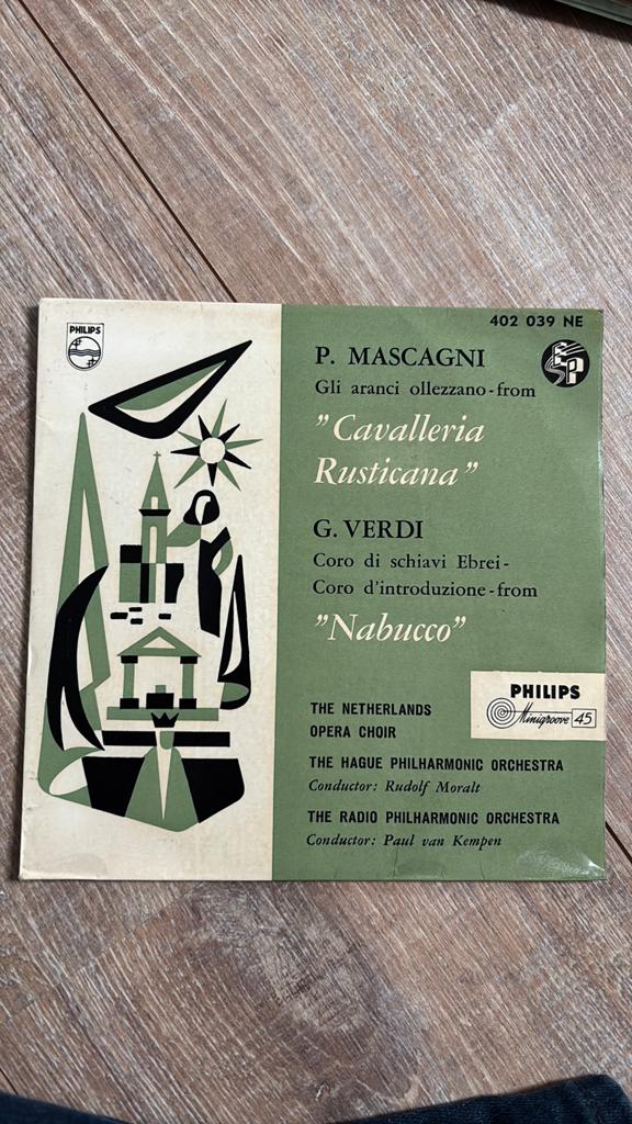 P. Mascagni / G. Verdi - Opera Fragmenten EP (Philips), Gebruikt, Opera of Operette, 7 inch, Ophalen of Verzenden